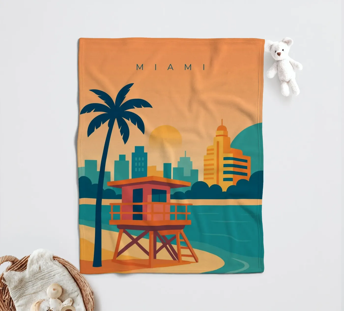 Miami coperta in pile da minimalist designs