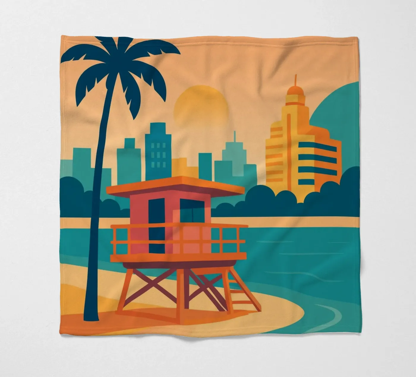 Miami coperta in pile da minimalist designs