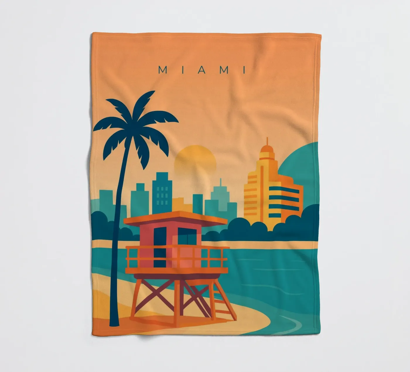 Miami coperta in pile da minimalist designs