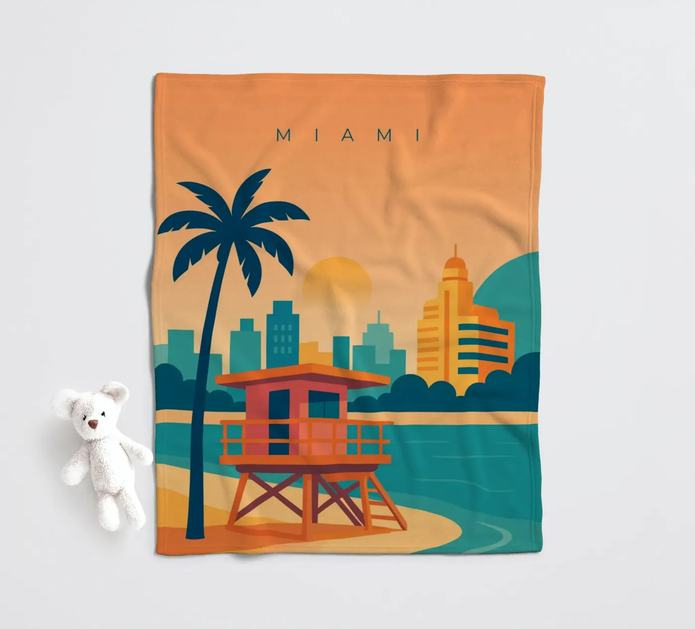Miami Fleecedecke von minimalist designs