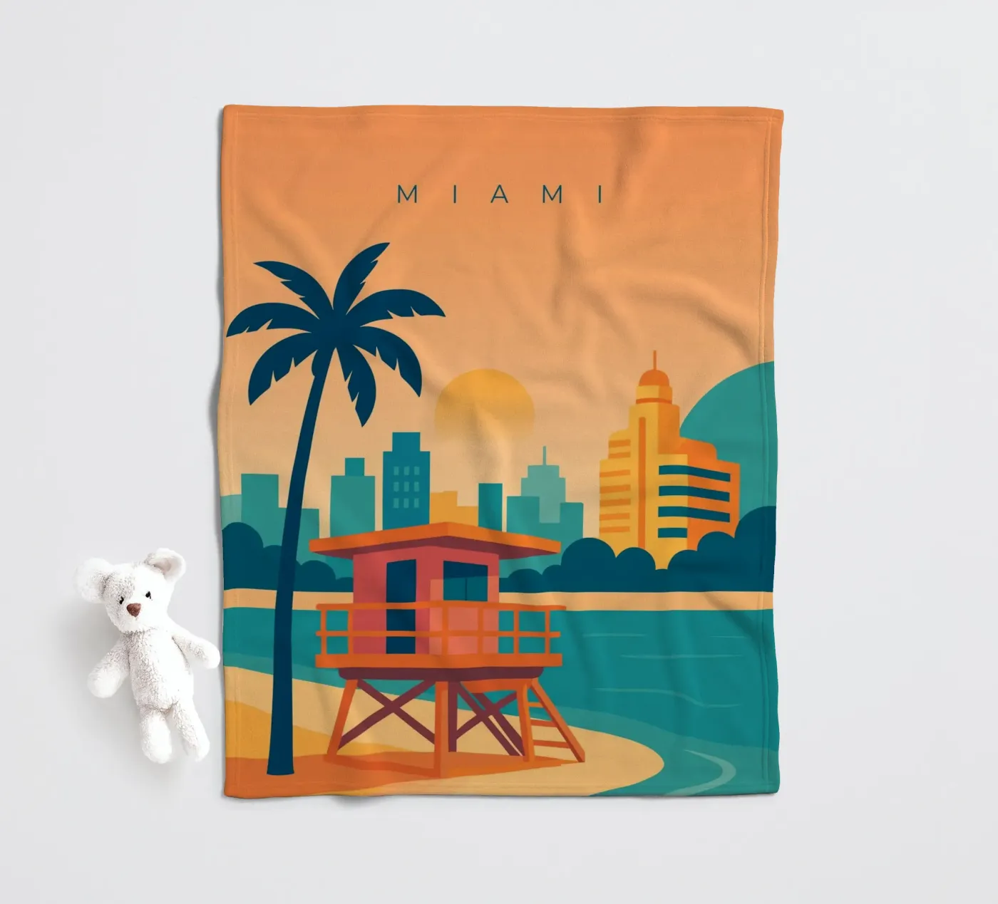 Miami coperta in pile da minimalist designs