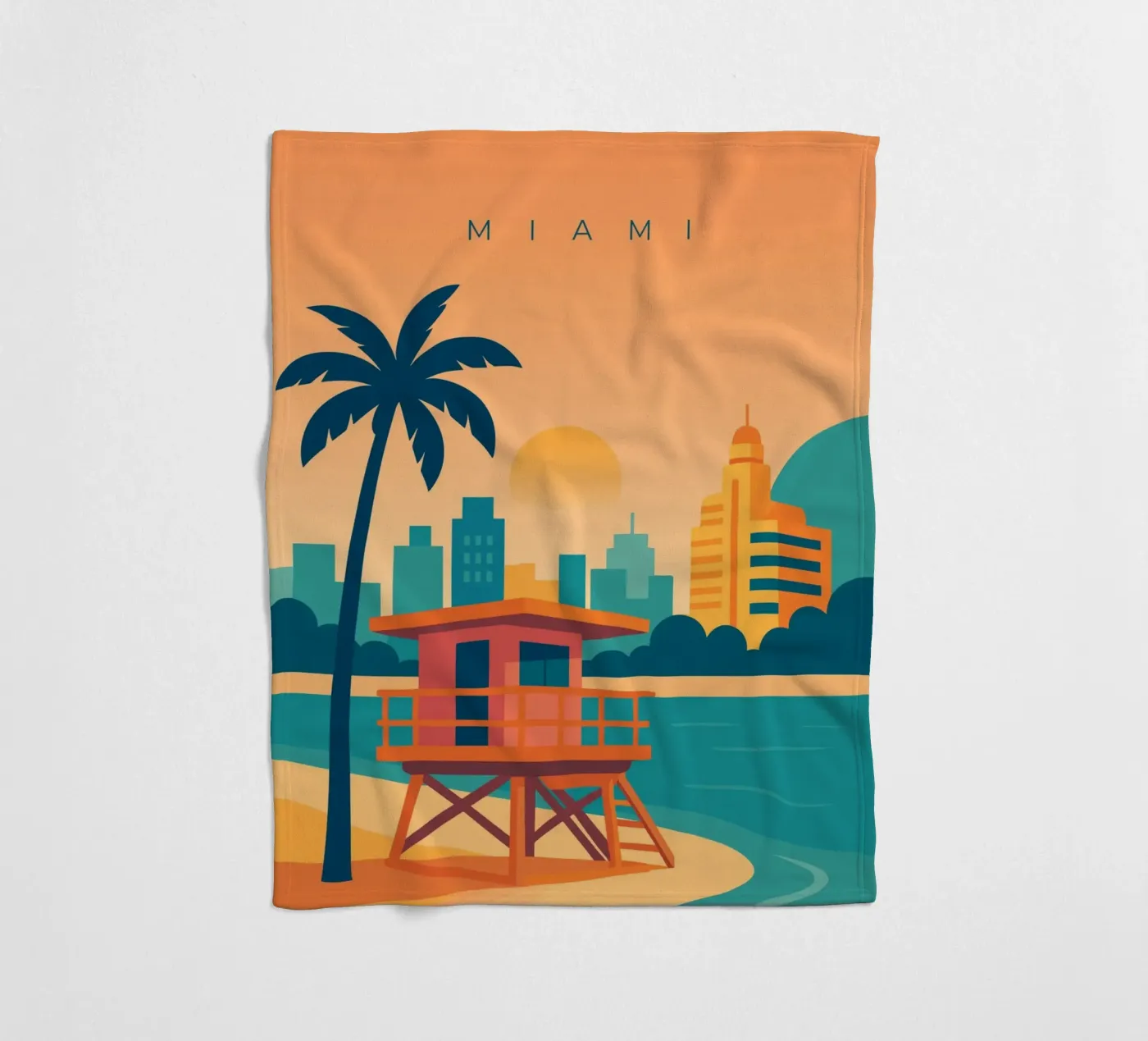 Miami coperta in pile da minimalist designs
