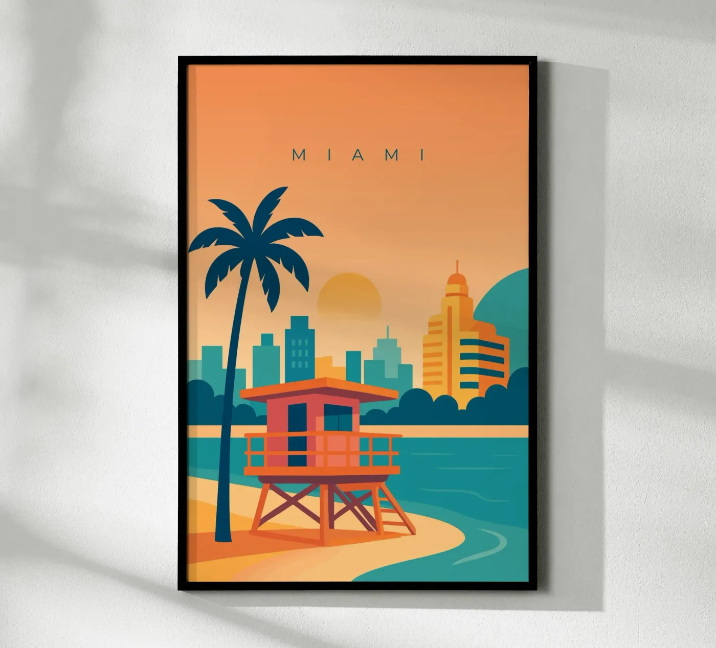 Miami poster van minimalist designs