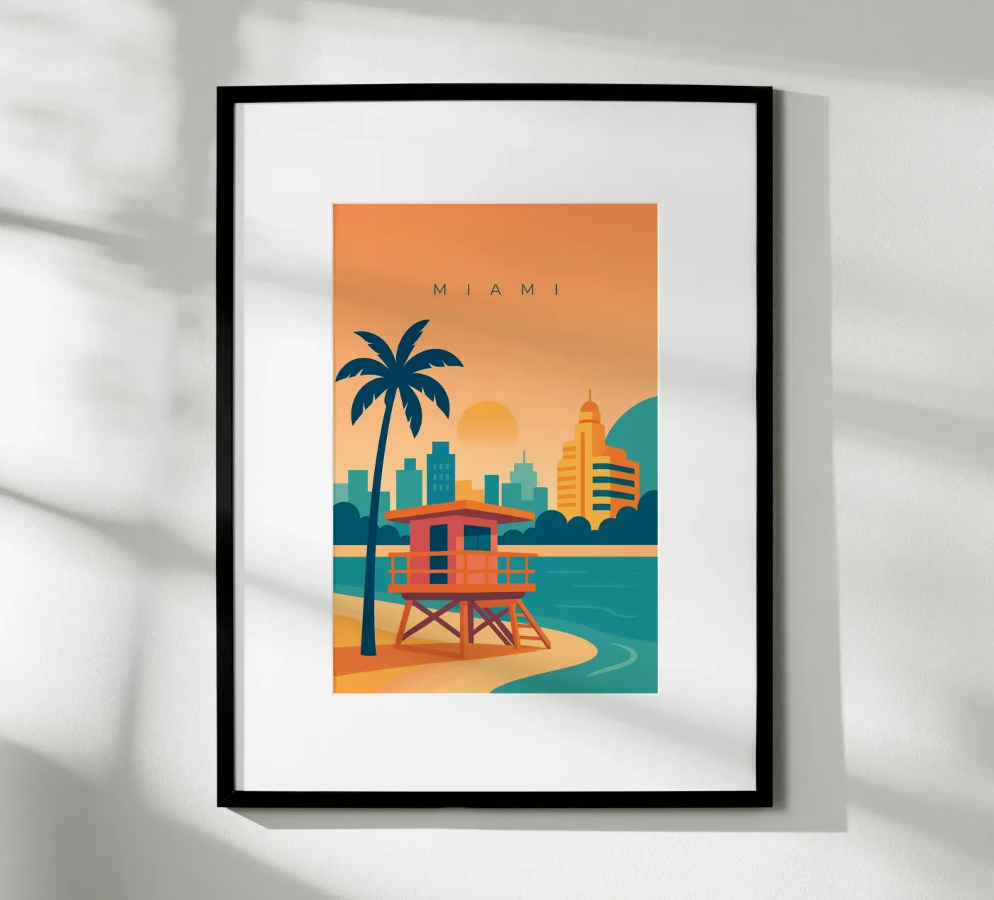 Miami poster van minimalist designs