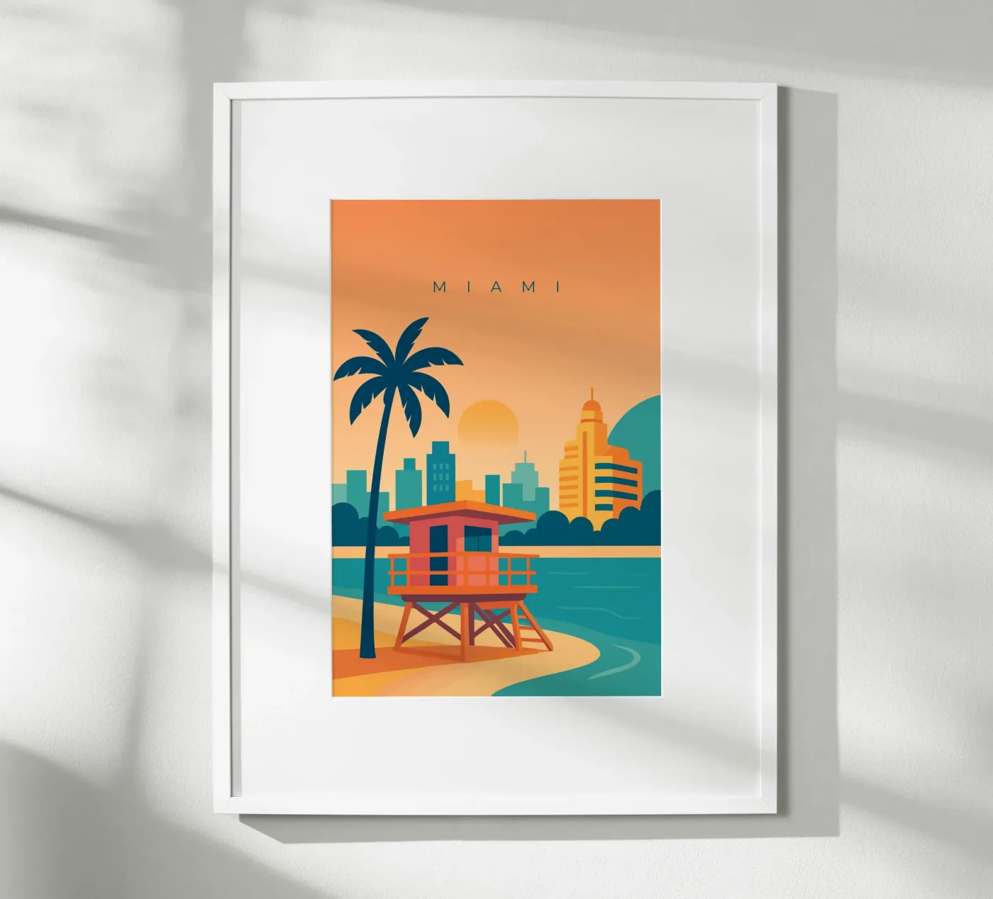 Miami poster van minimalist designs