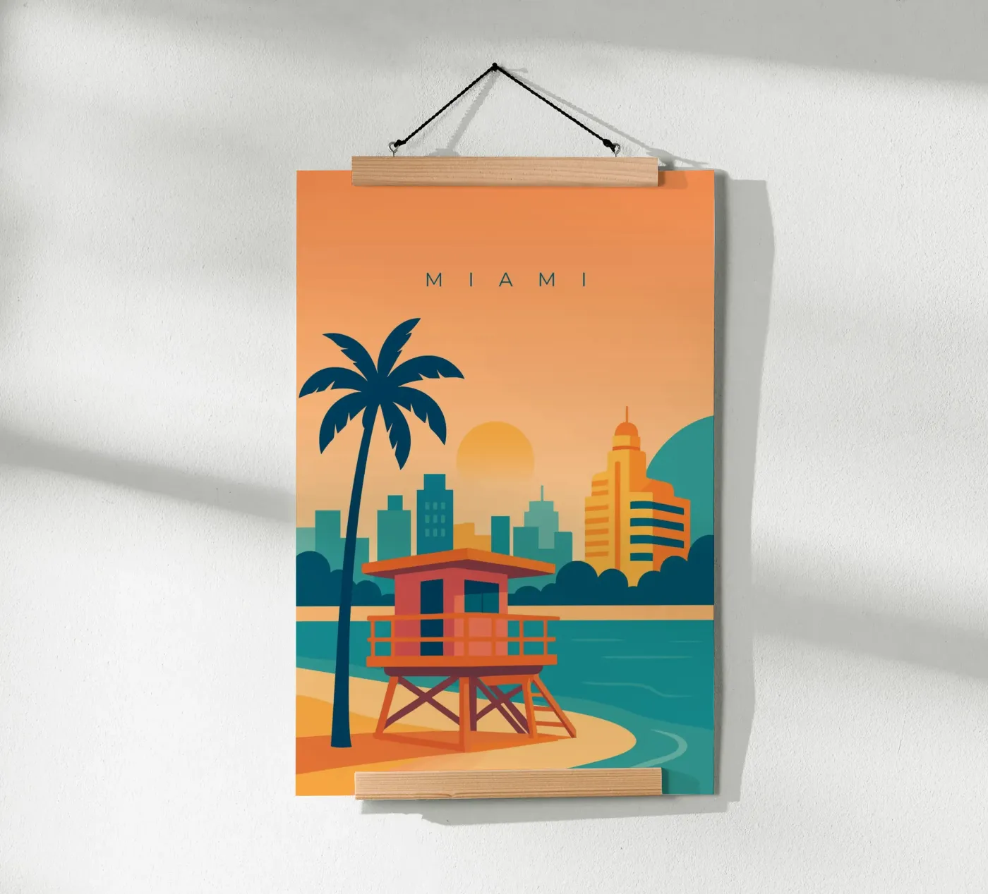 Miami poster van minimalist designs