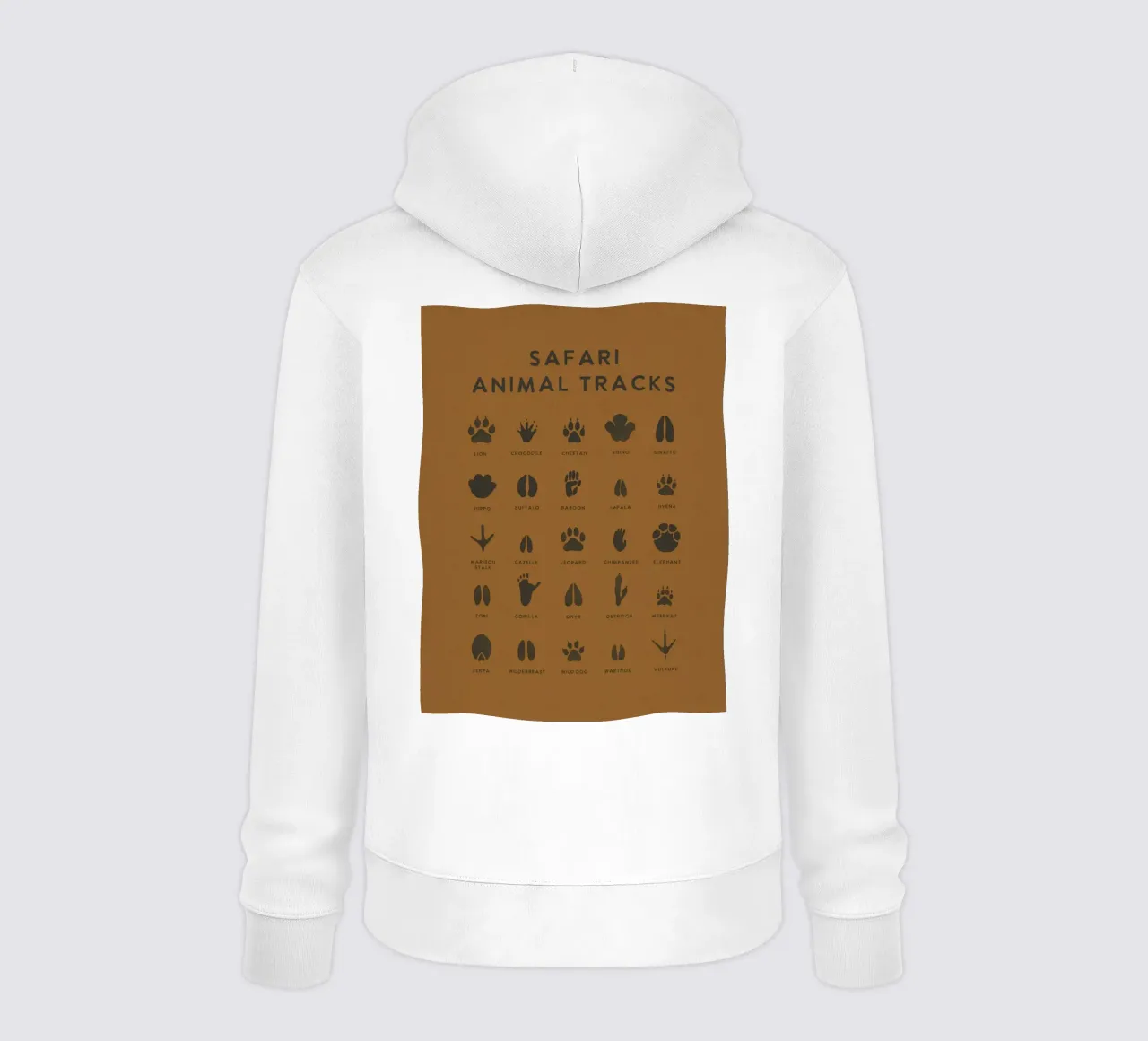 Identificatore di impronte e tracce di animali Safari felpa con cappuccio da This Wild Soul - Illustration