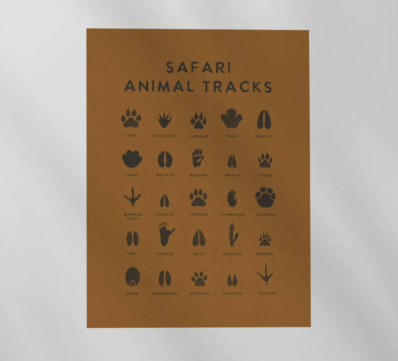 Identificatore di impronte e tracce di animali Safari pellicola backlit da This Wild Soul - Illustration