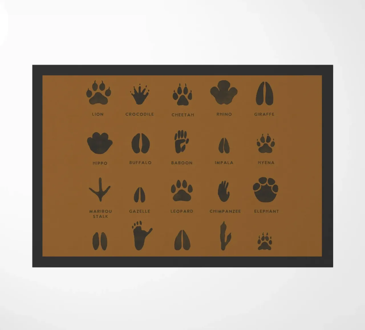 Identificatore di impronte e tracce di animali Safari zerbino da This Wild Soul - Illustration