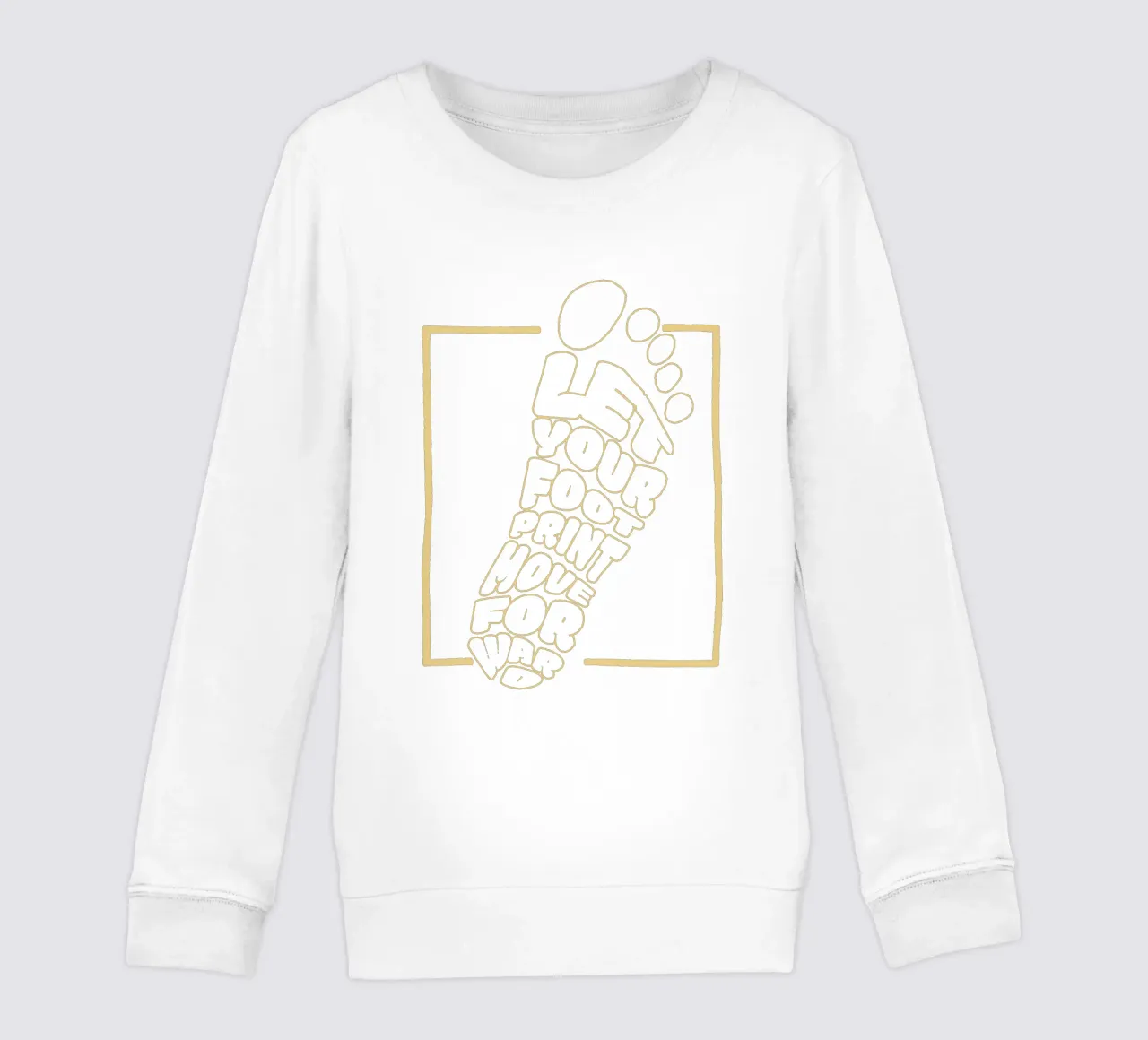 Let your footprint move forward kids sweatshirt by Gunawan Rb