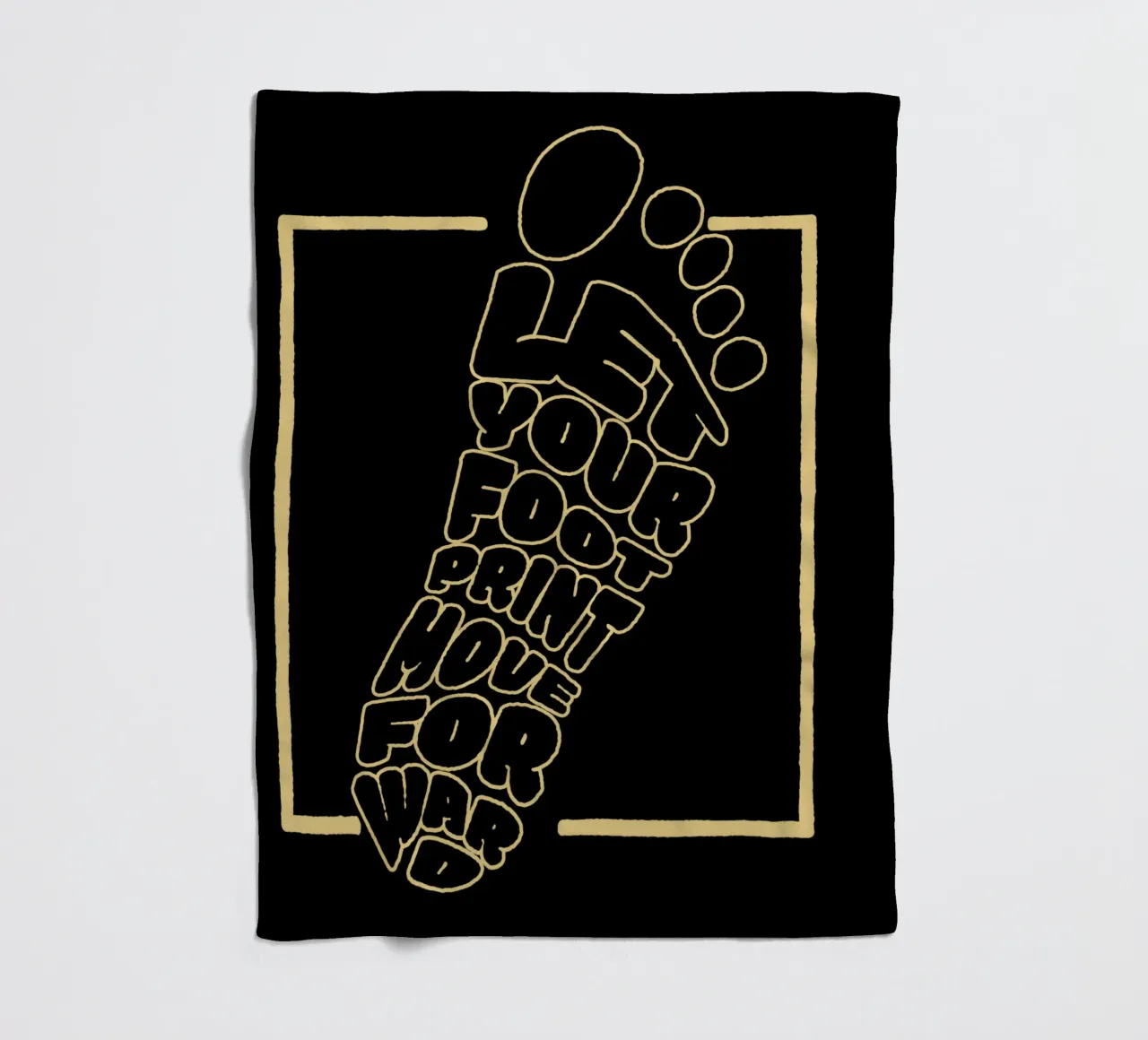 Let your footprint move forward fleece blanket by Gunawan Rb