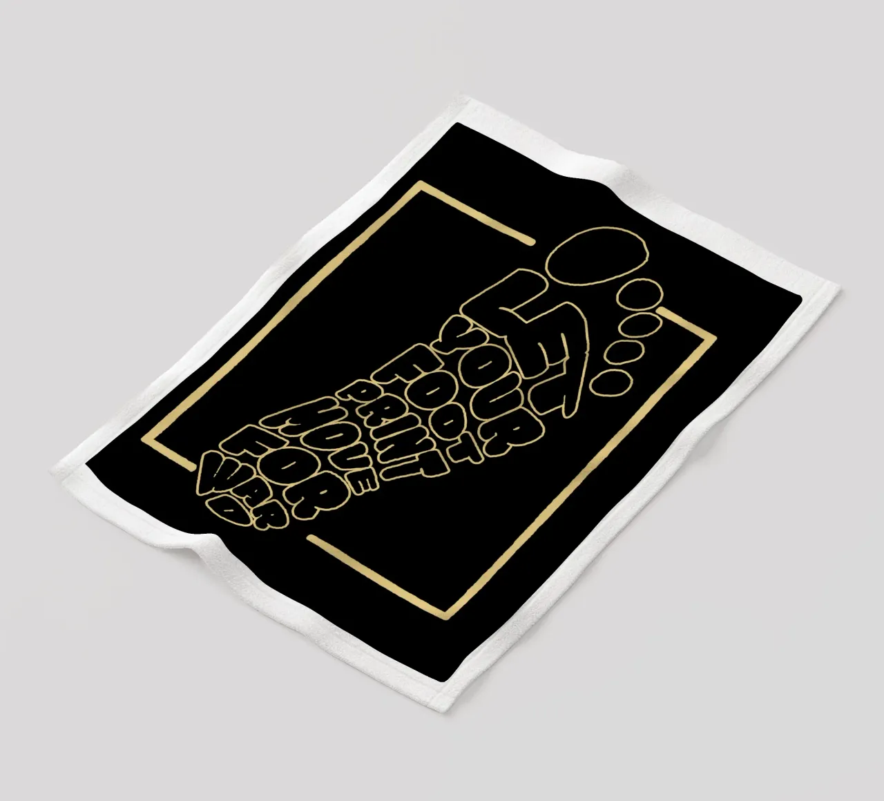 Let your footprint move forward fleece blanket by Gunawan Rb