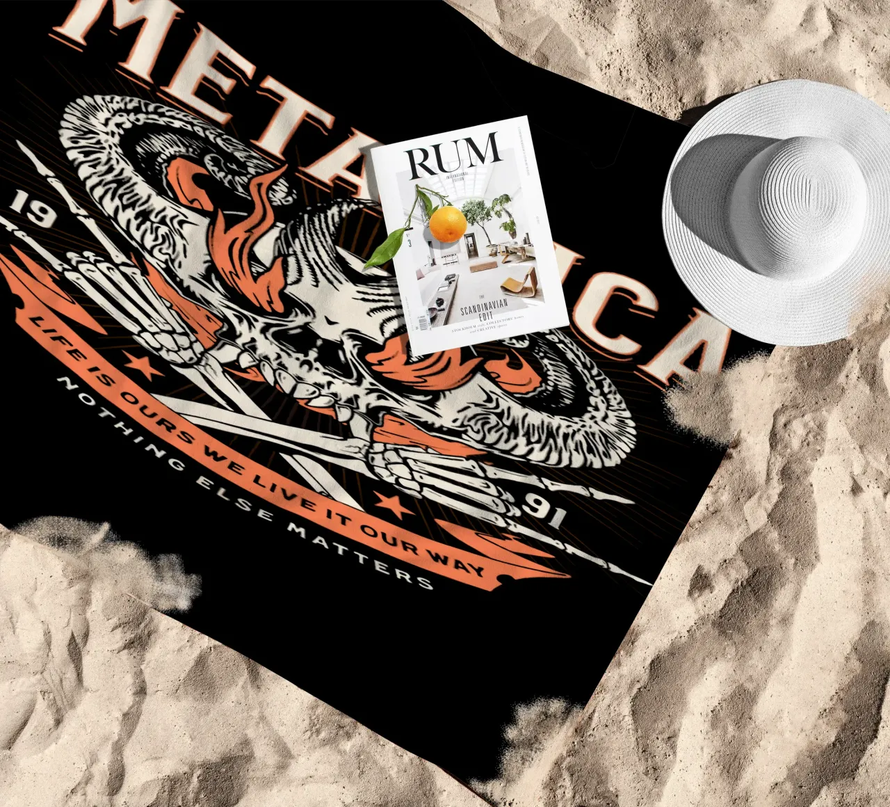 Het leven is van ons we leven het op onze manier strandhanddoek van Gunawan Rb