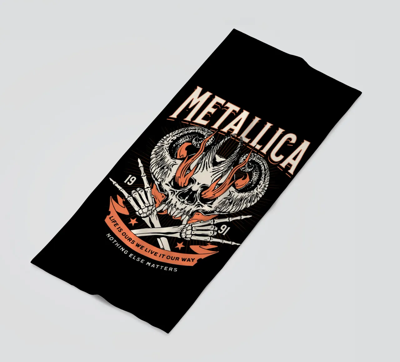 Het leven is van ons we leven het op onze manier strandhanddoek van Gunawan Rb