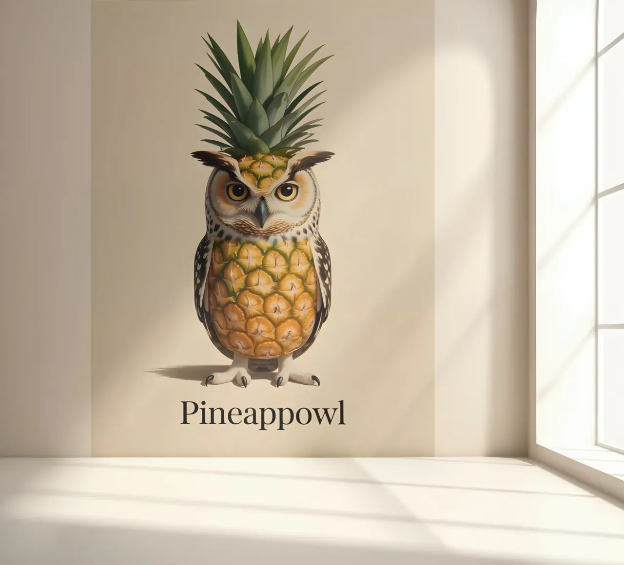 Pineappowl fotobehang van uniqe world