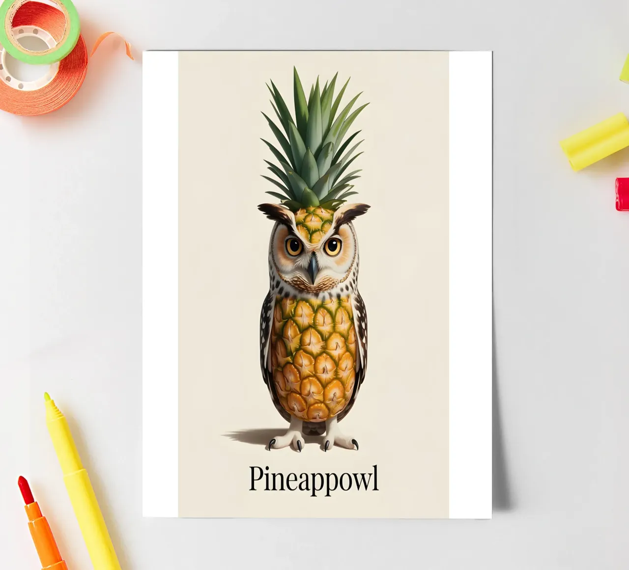 Pineappowl sticker sheet by uniqe world