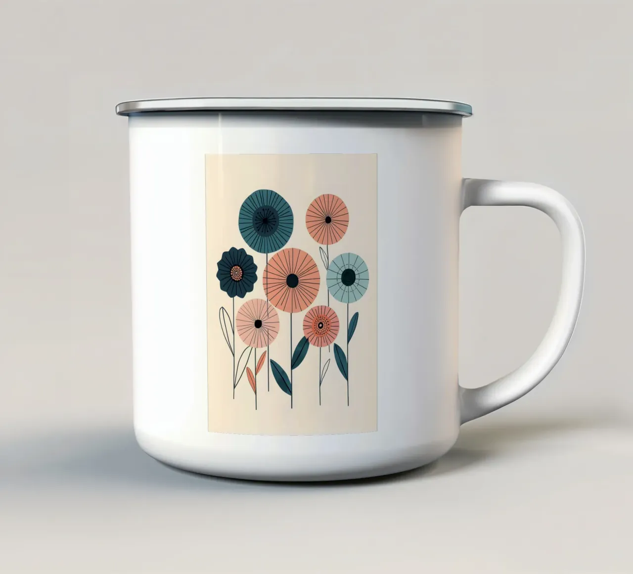 Fiori di primavera tazza in smalto da uniqe world