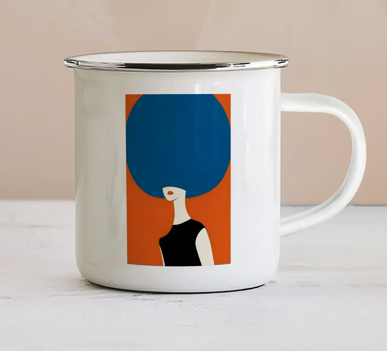 Signora tazza in smalto da uniqe world