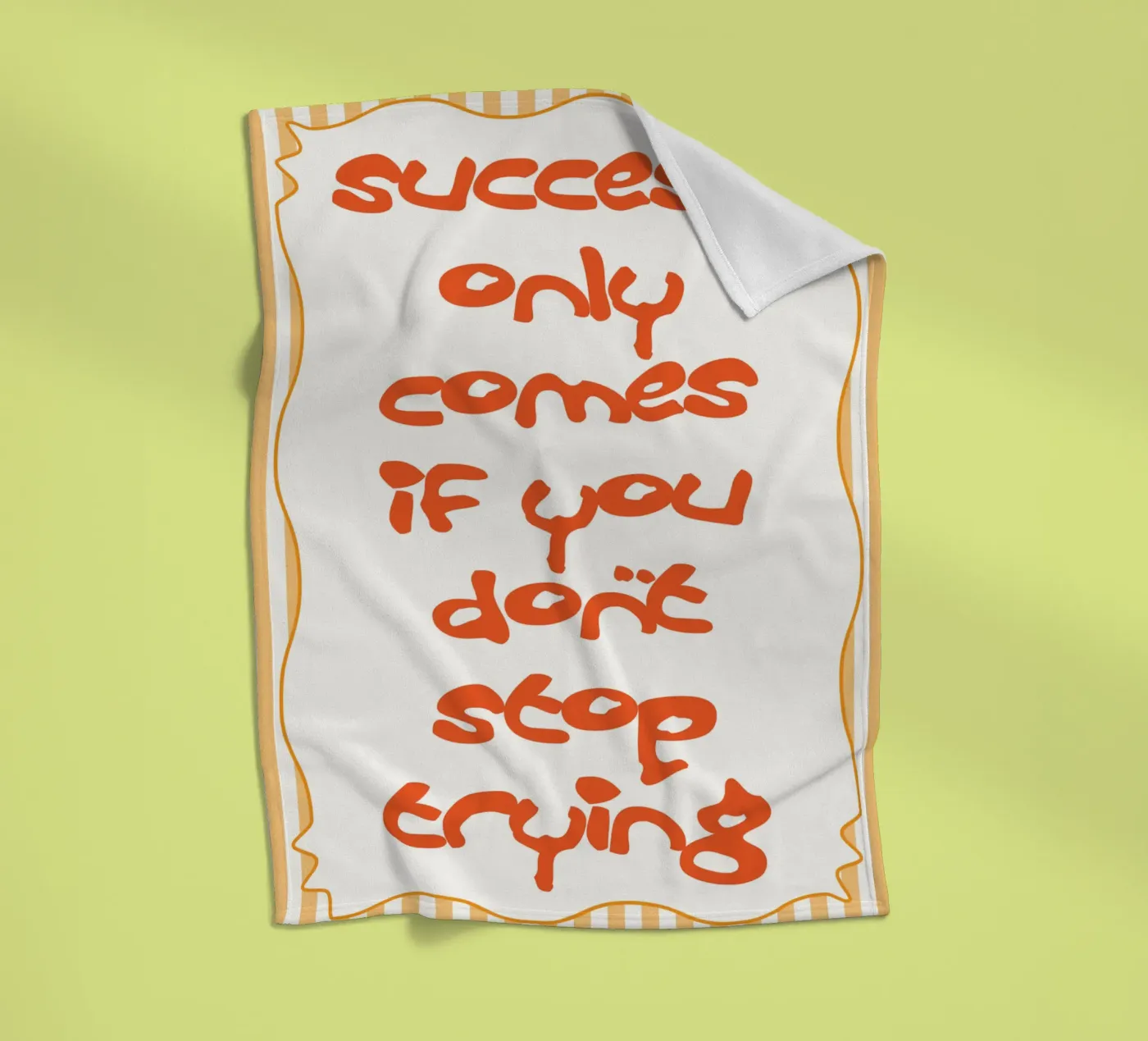 dont stop trying fleecedeken van Shillas