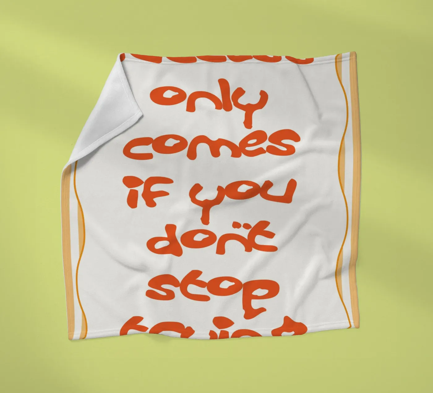 dont stop trying fleecedeken van Shillas