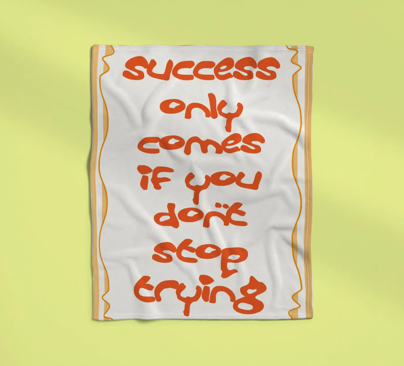 dont stop trying fleecedeken van Shillas