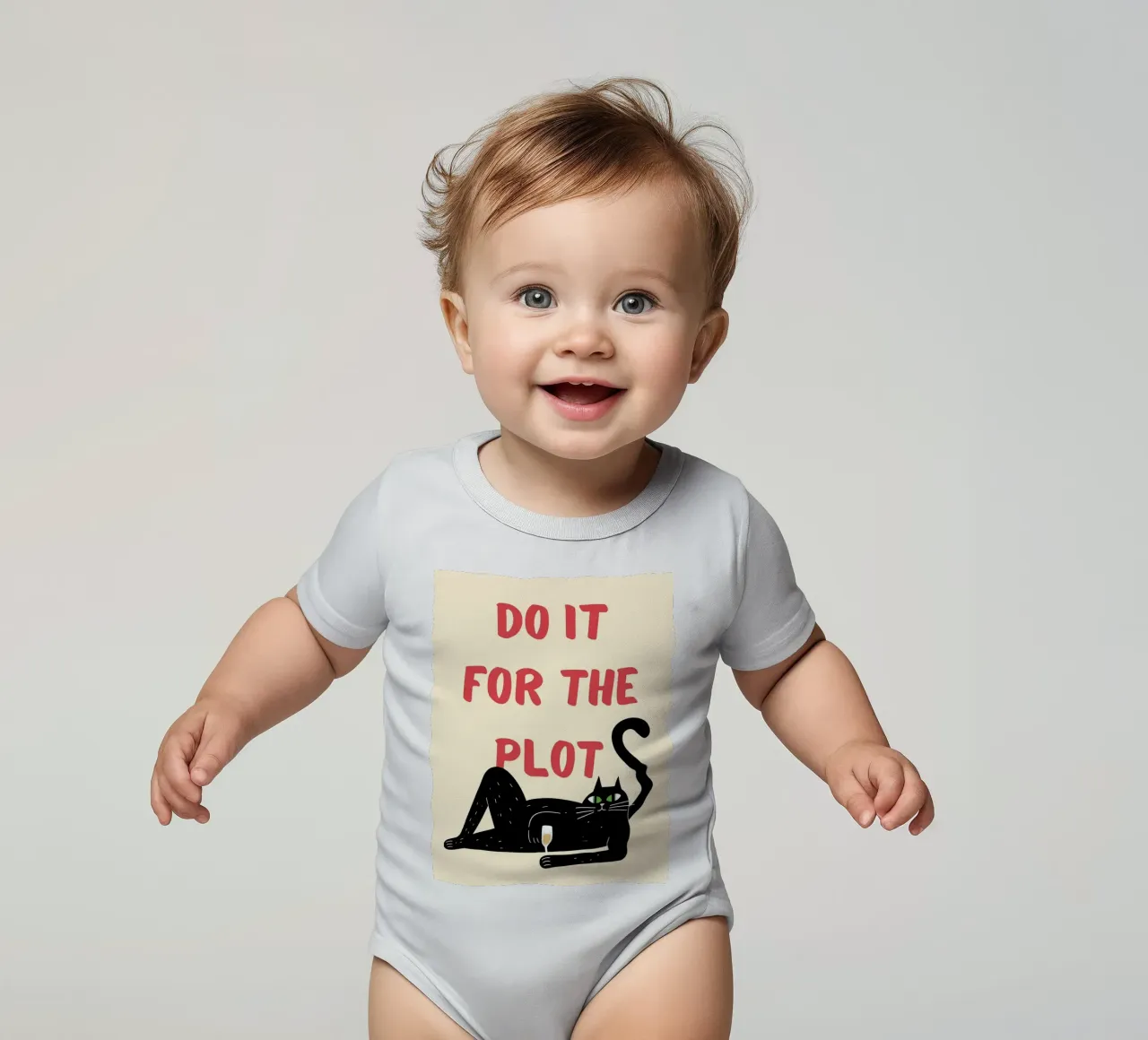 do it for the plot short-sleeve baby romper by Shillas