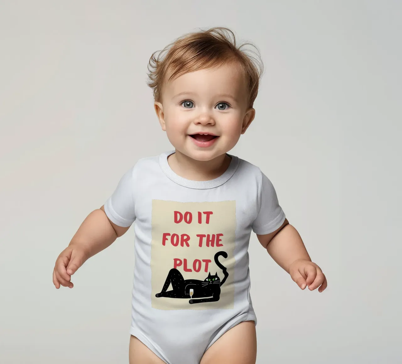 do it for the plot short-sleeve baby romper by Shillas