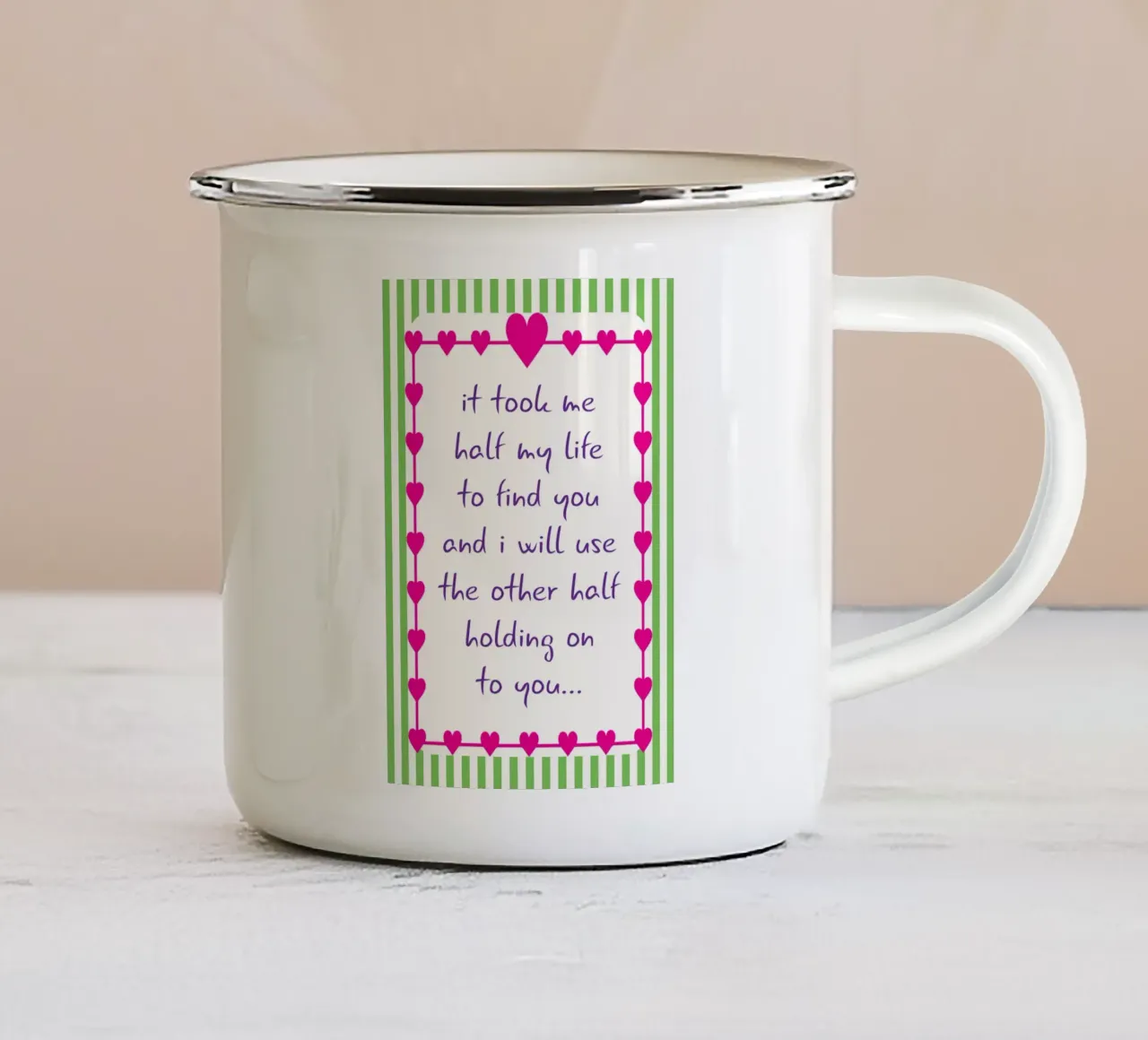 aggrapparsi a te tazza in smalto da Shillas