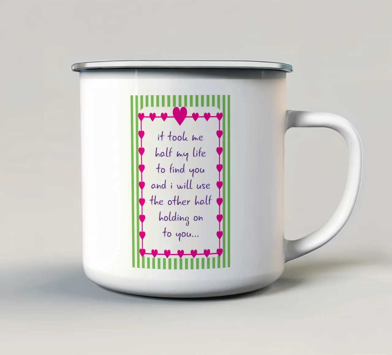 aggrapparsi a te tazza in smalto da Shillas