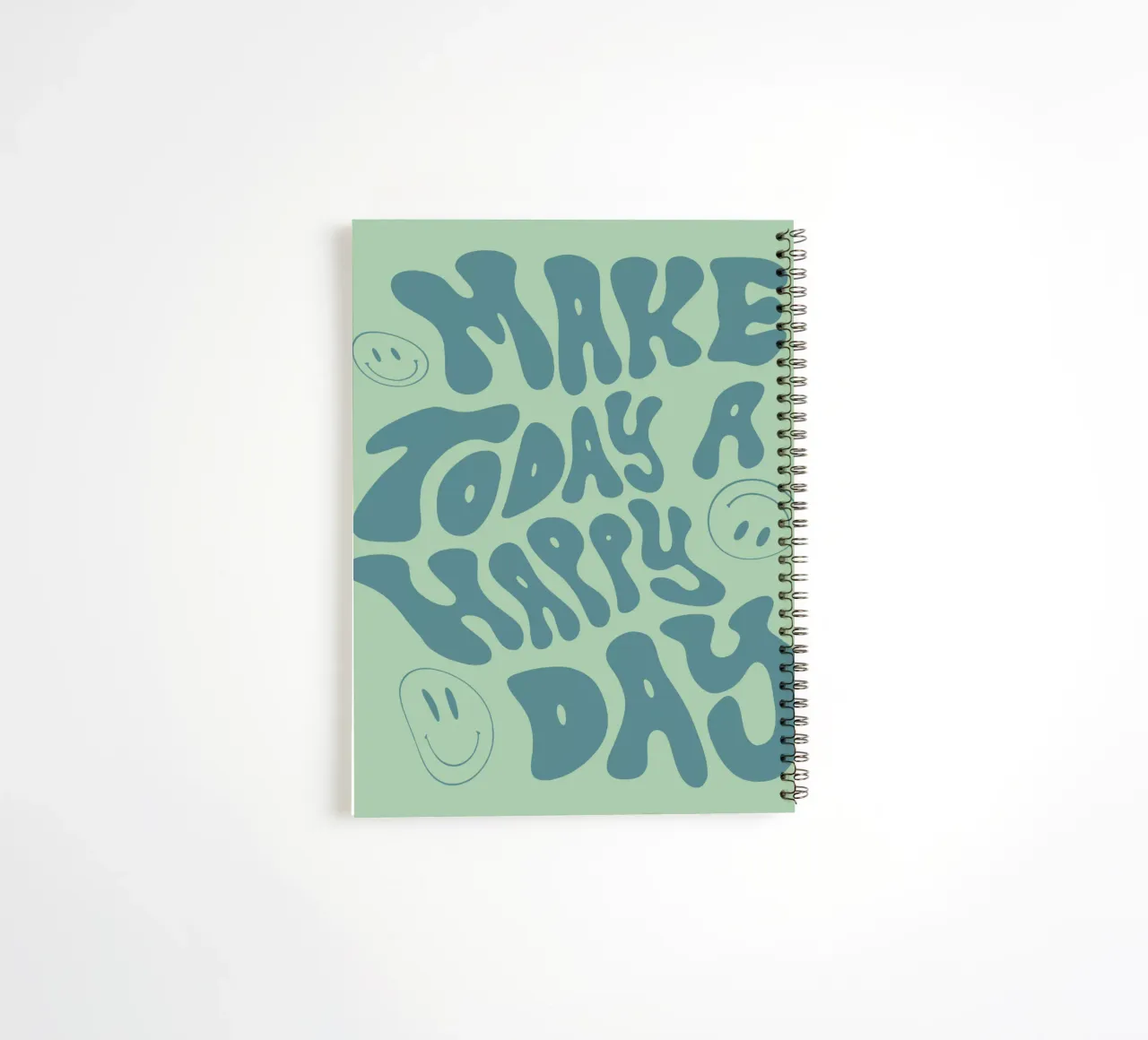 Make Today a Happy day spiral notebook by Gunawan Rb
