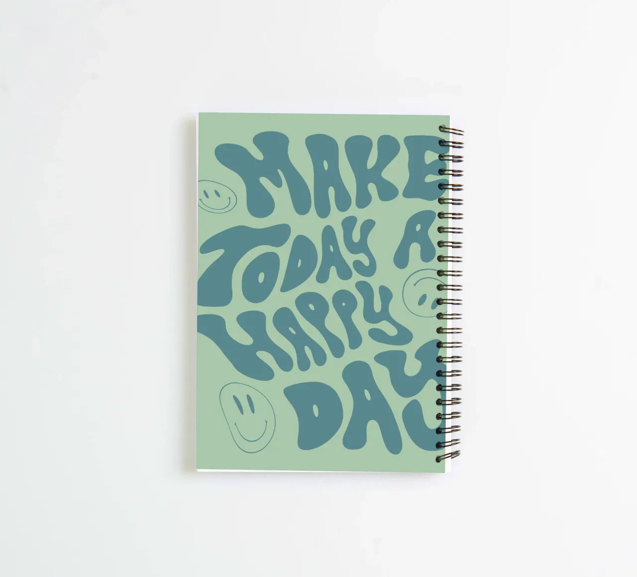 Make Today a Happy day spiral notebook by Gunawan Rb