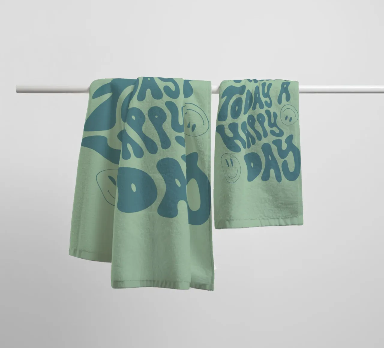 Make Today a Happy day towel by Gunawan Rb