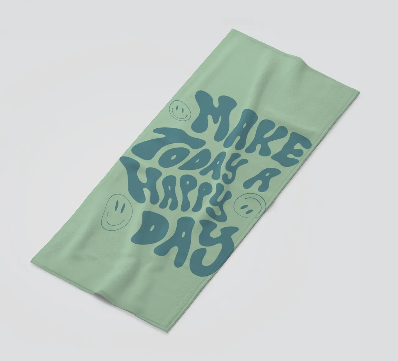Make Today a Happy day beach towel by Gunawan Rb