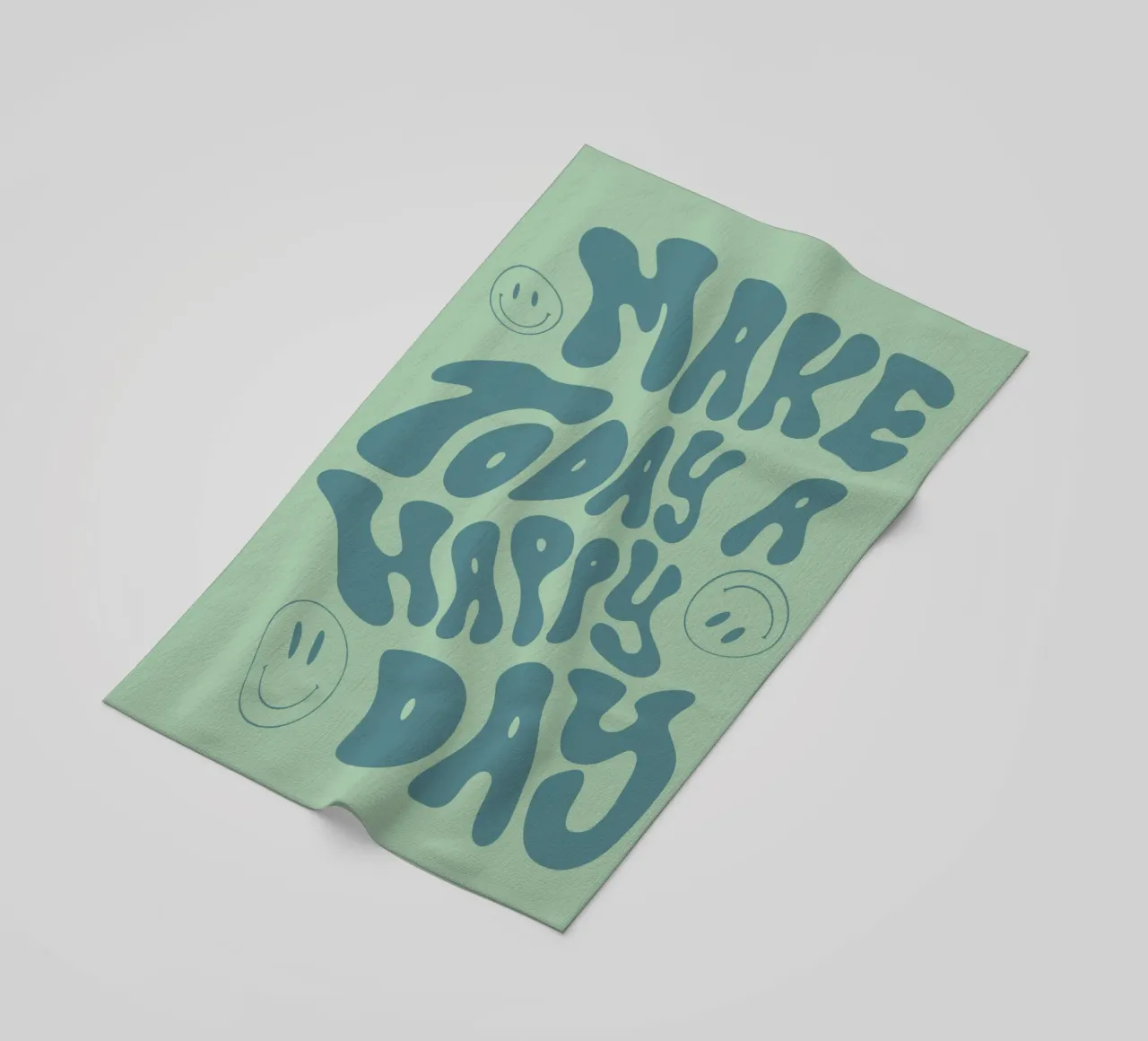Make Today a Happy day beach towel by Gunawan Rb