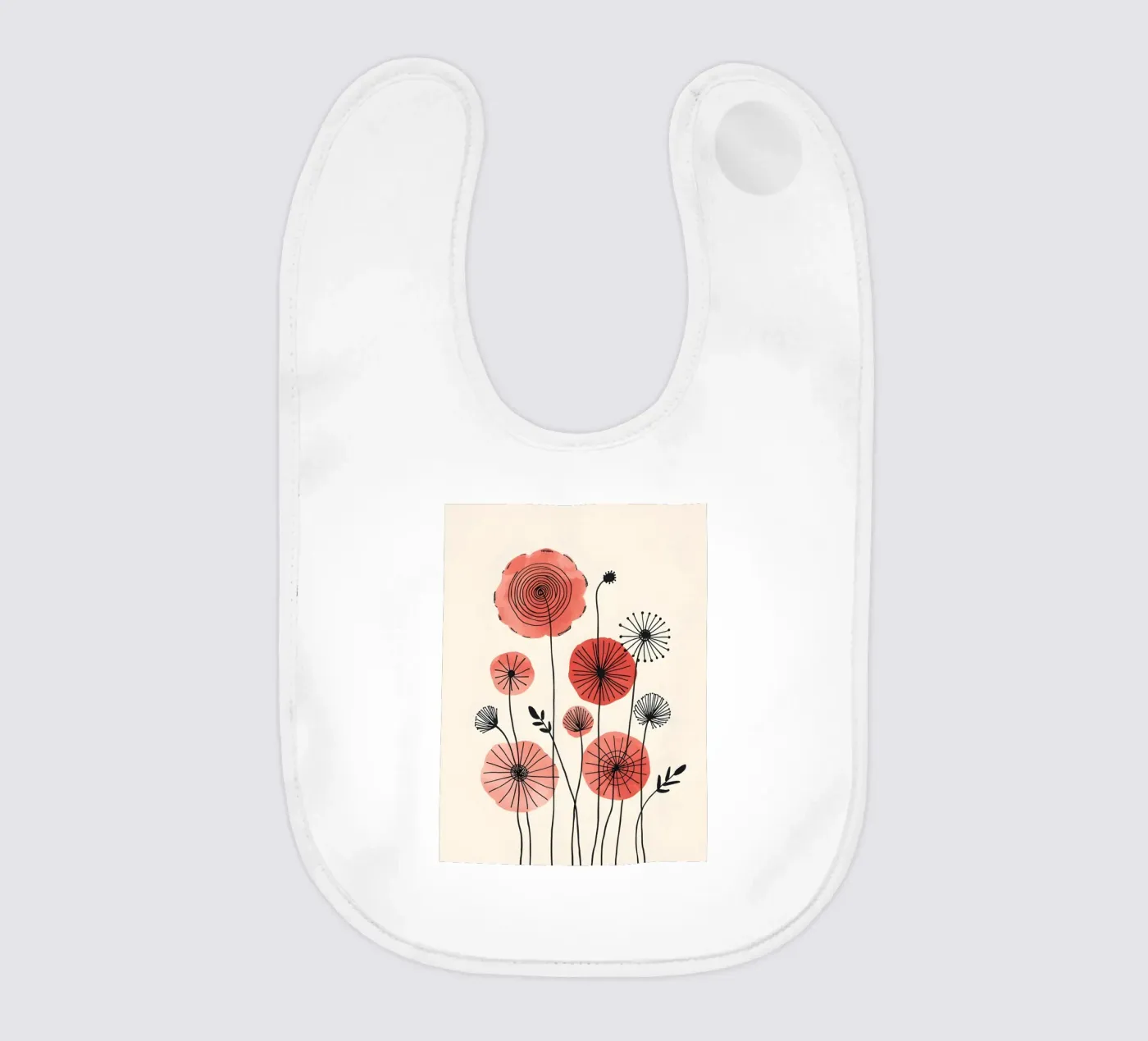 Rote Blumen Babylätzchen von botanical shop