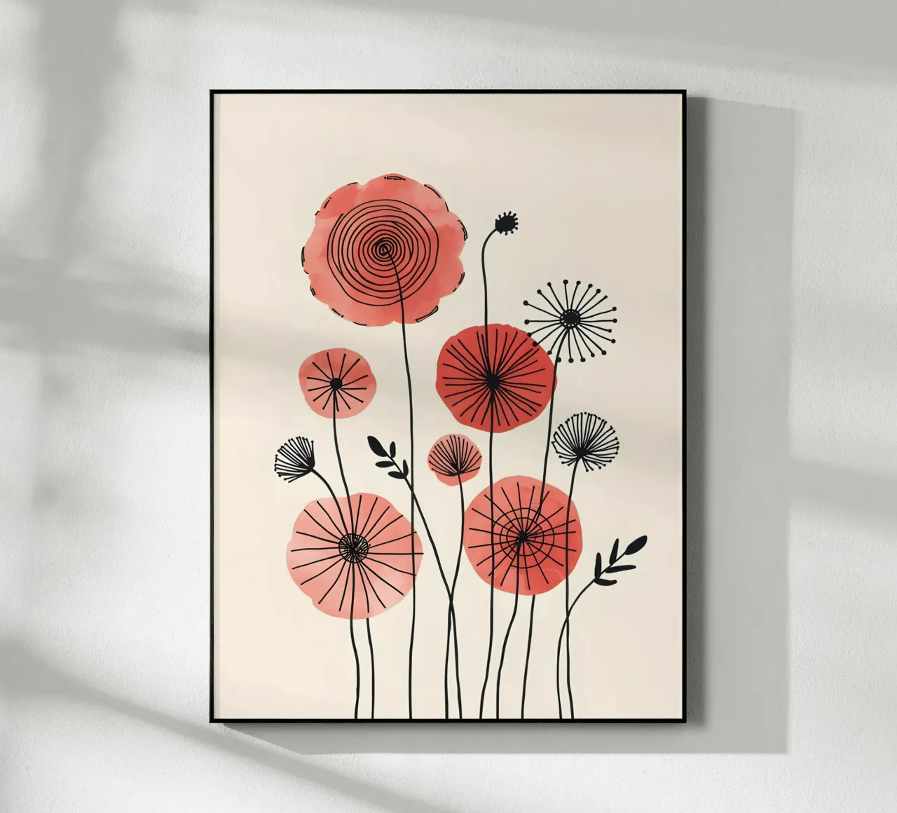 Fiori rossi plexiglass da botanical shop