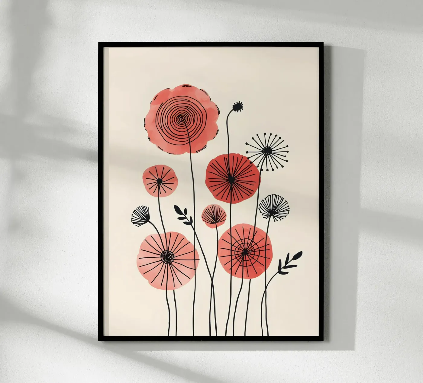 Rote Blumen Poster von botanical shop