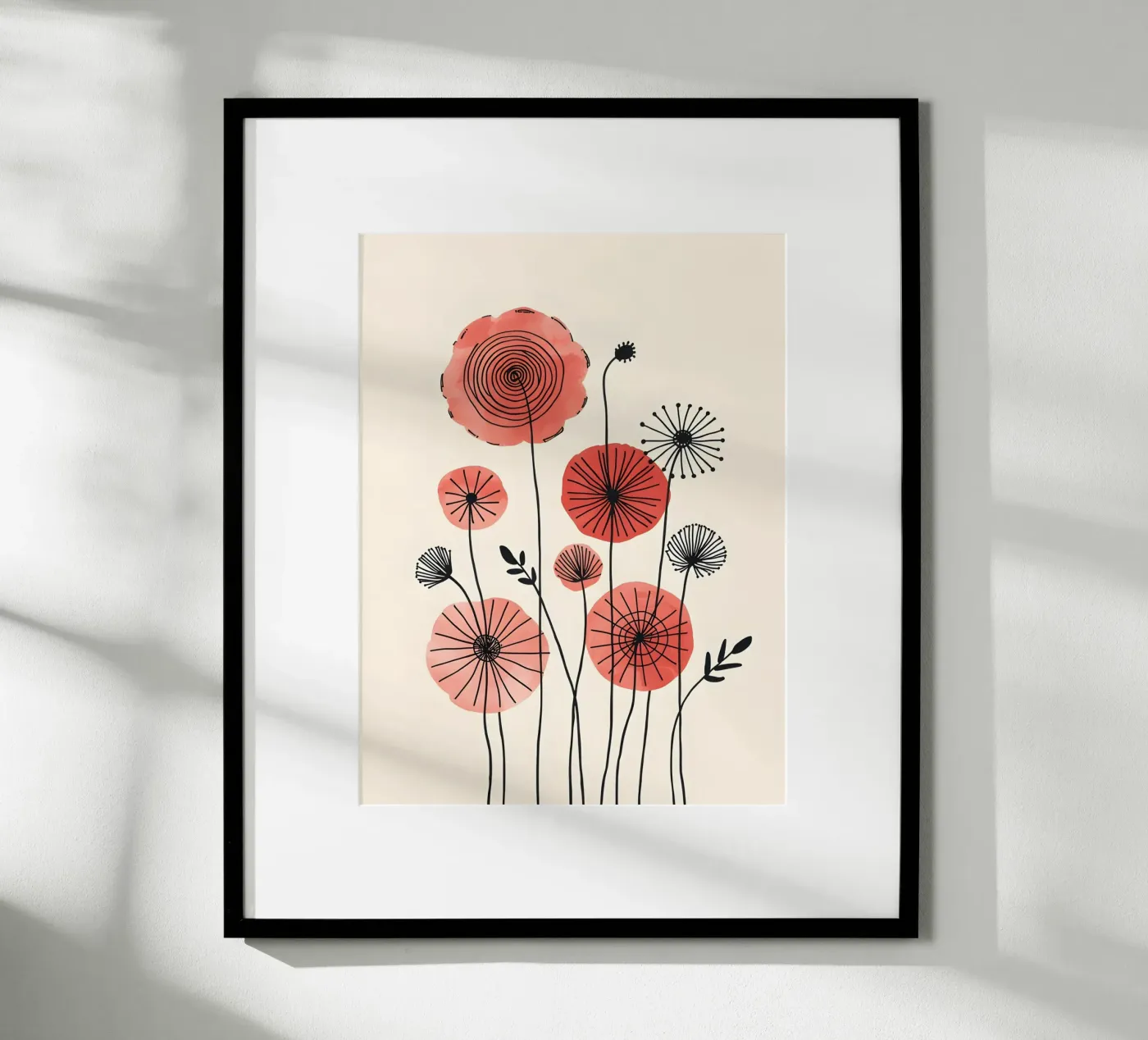 Rote Blumen Poster von botanical shop