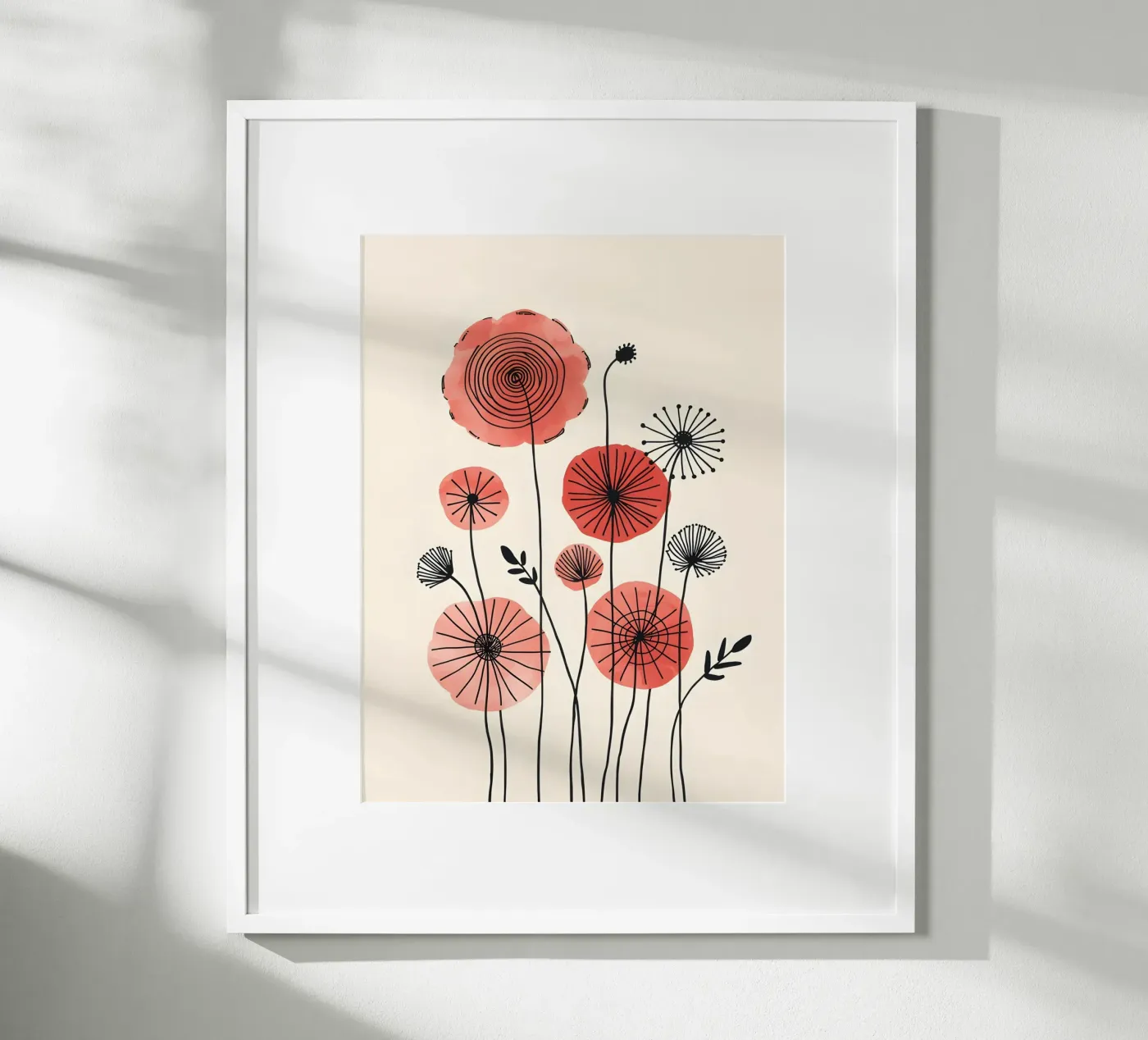 Rote Blumen Poster von botanical shop