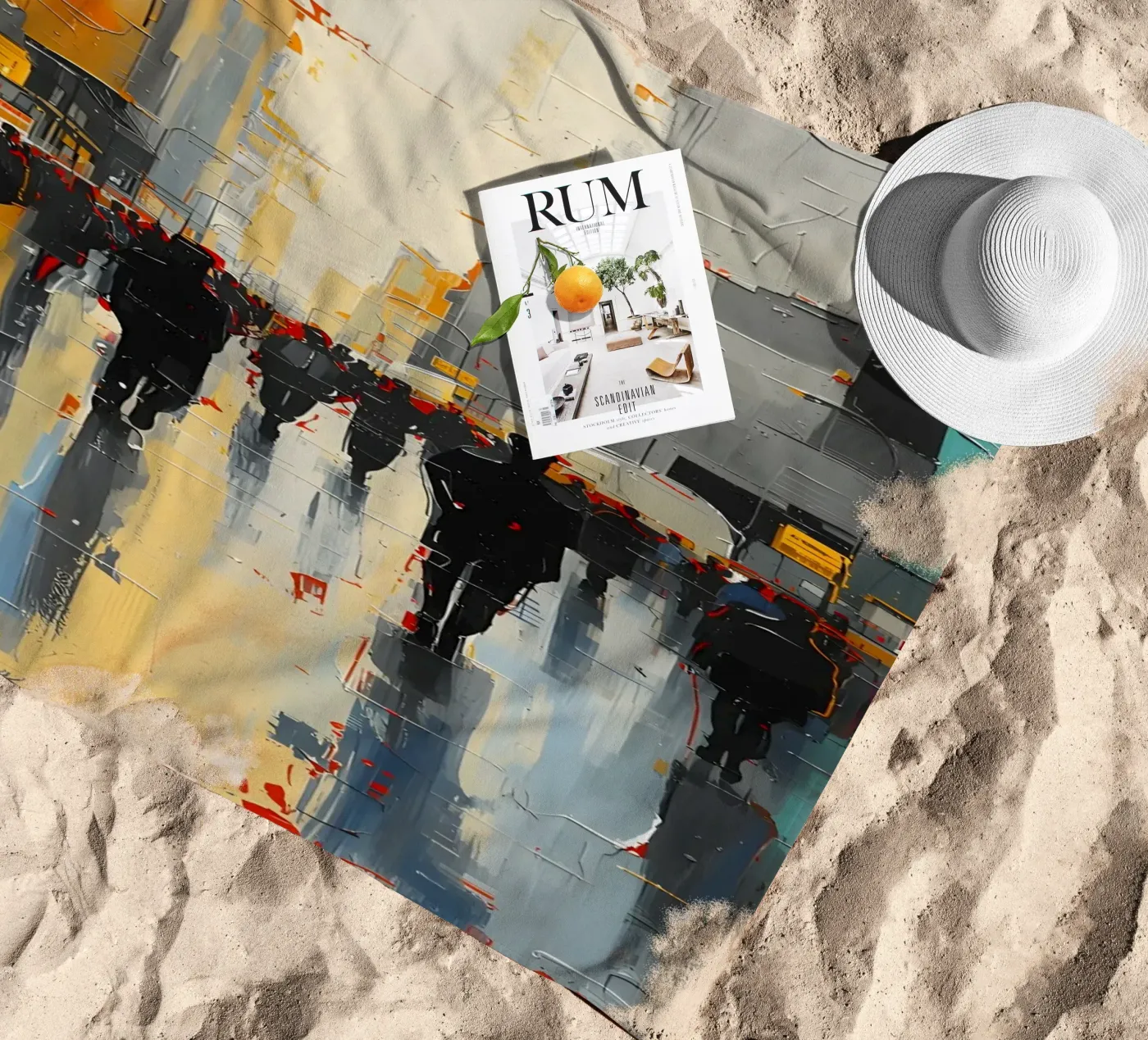 Stadtleben Strandtuch von uniqe world