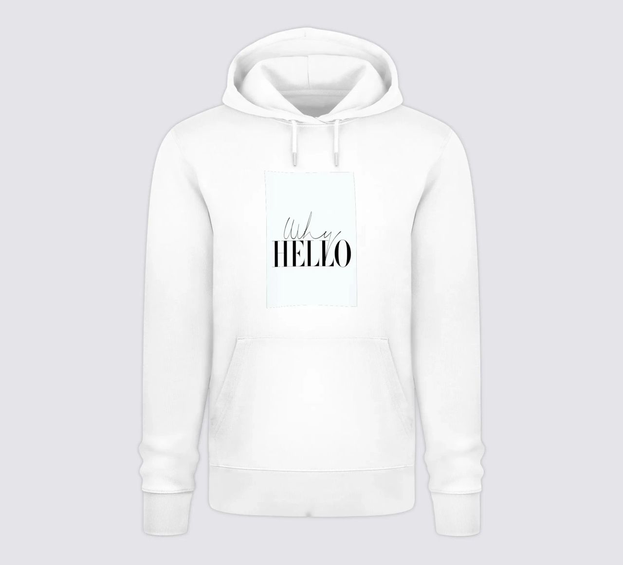 Why Hello Black and white Typography Quote felpa con cappuccio da Honeymoon Hotel
