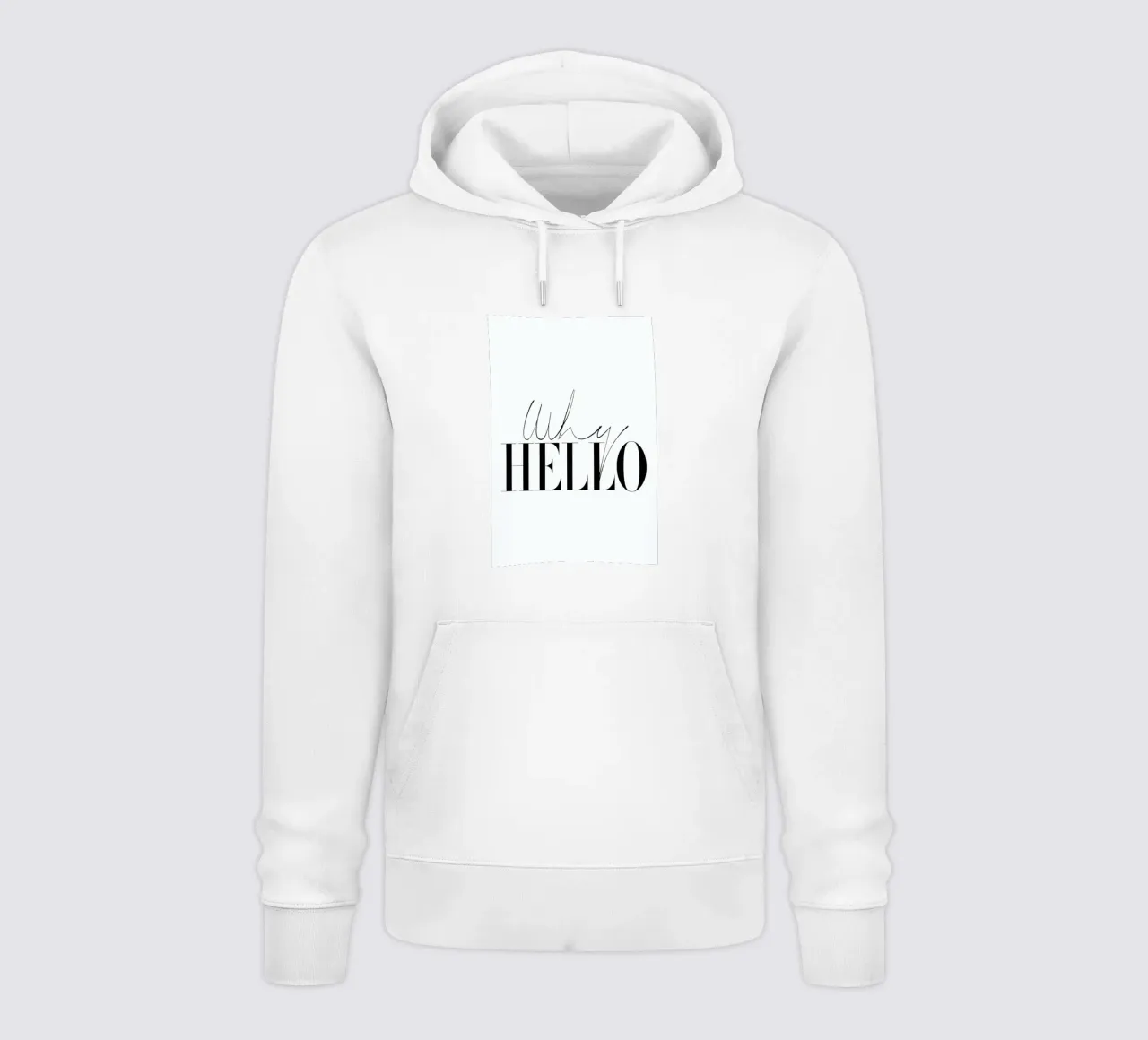 Why Hello Black and white Typography Quote felpa con cappuccio da Honeymoon Hotel