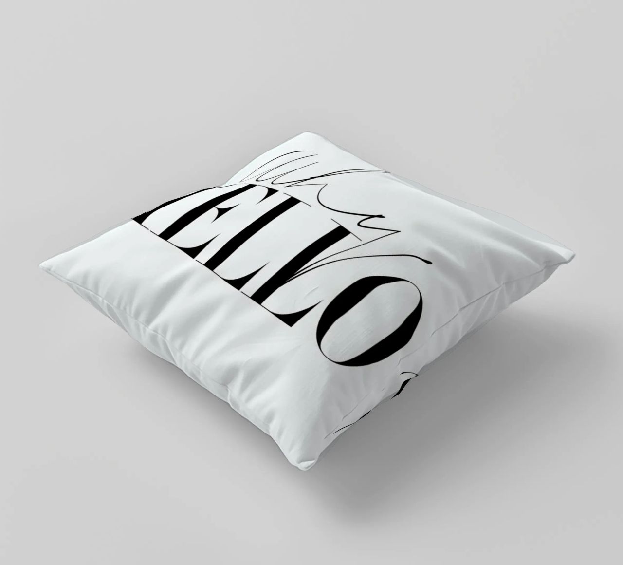 Why Hello Black and white Typography Quote cuscino da Honeymoon Hotel