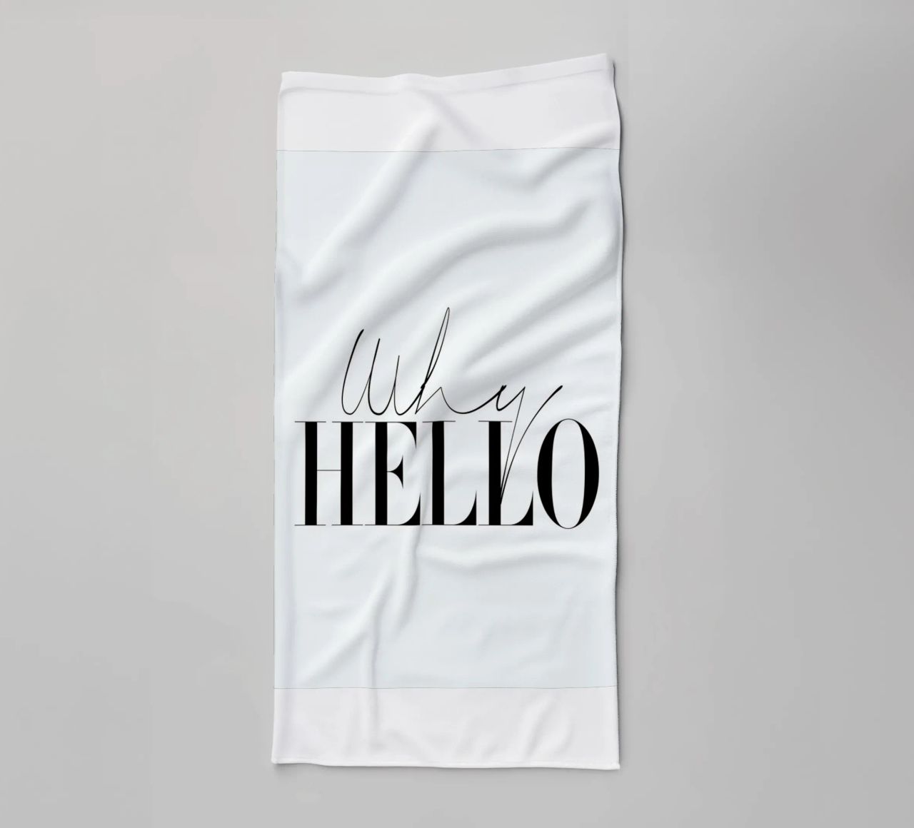 Why Hello Black and white Typography Quote asciugamano da bagno da Honeymoon Hotel