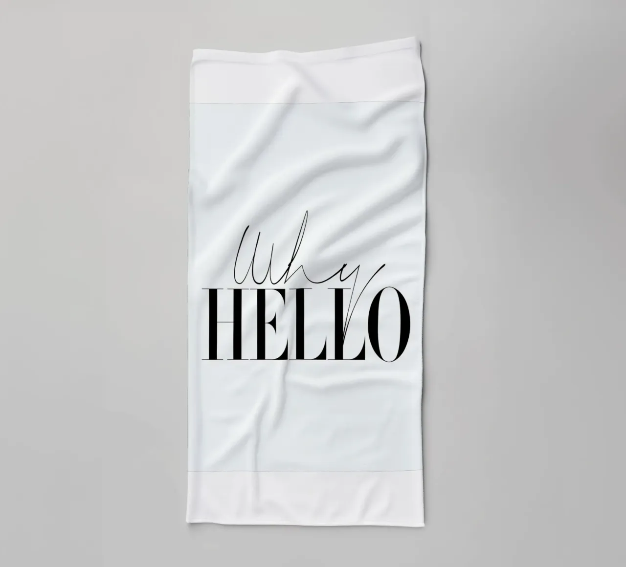 Why Hello Black and white Typography Quote asciugamano da bagno da Honeymoon Hotel