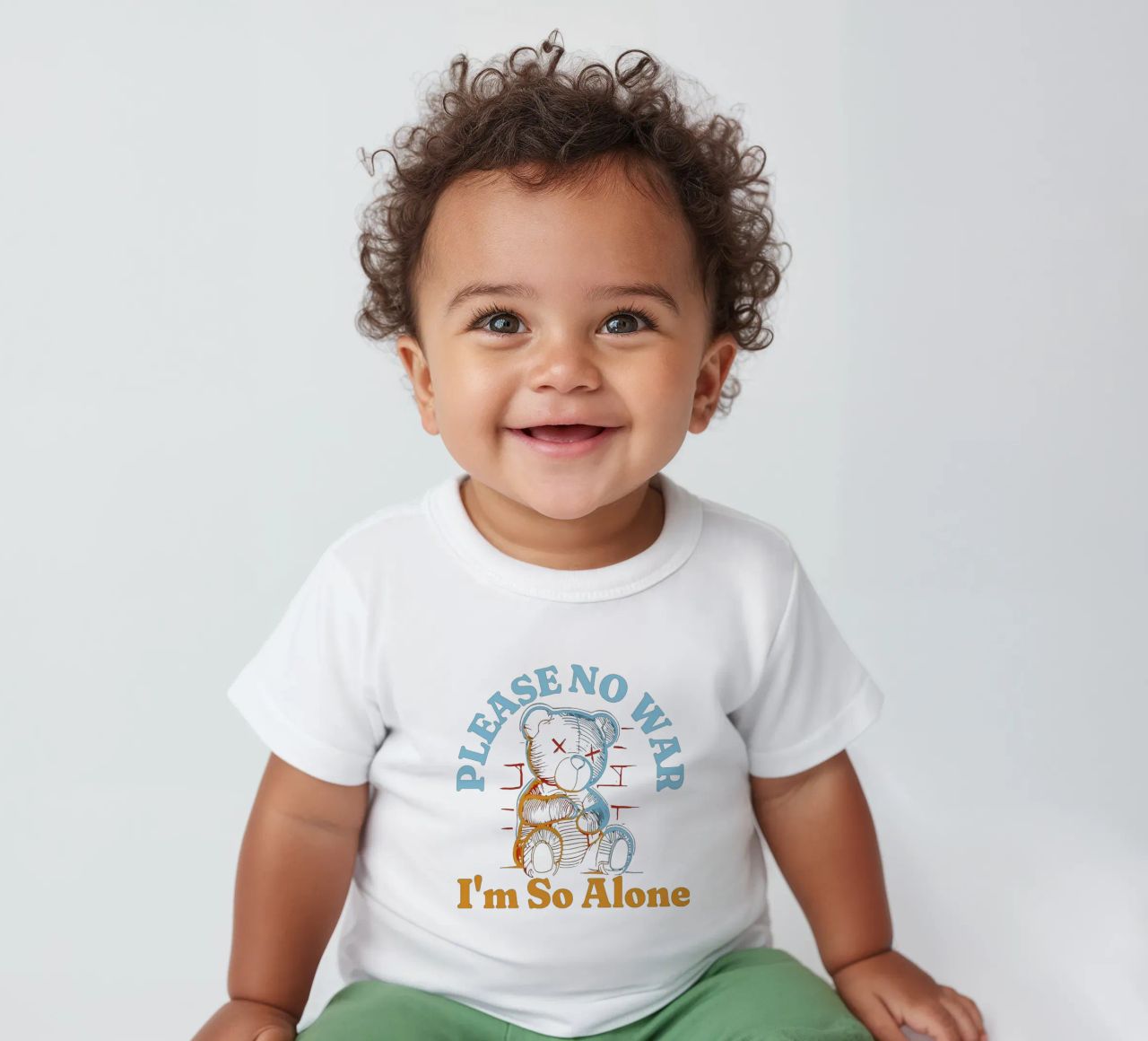 Please No War - Ich bin so allein Baby T-Shirt von Gunawan Rb