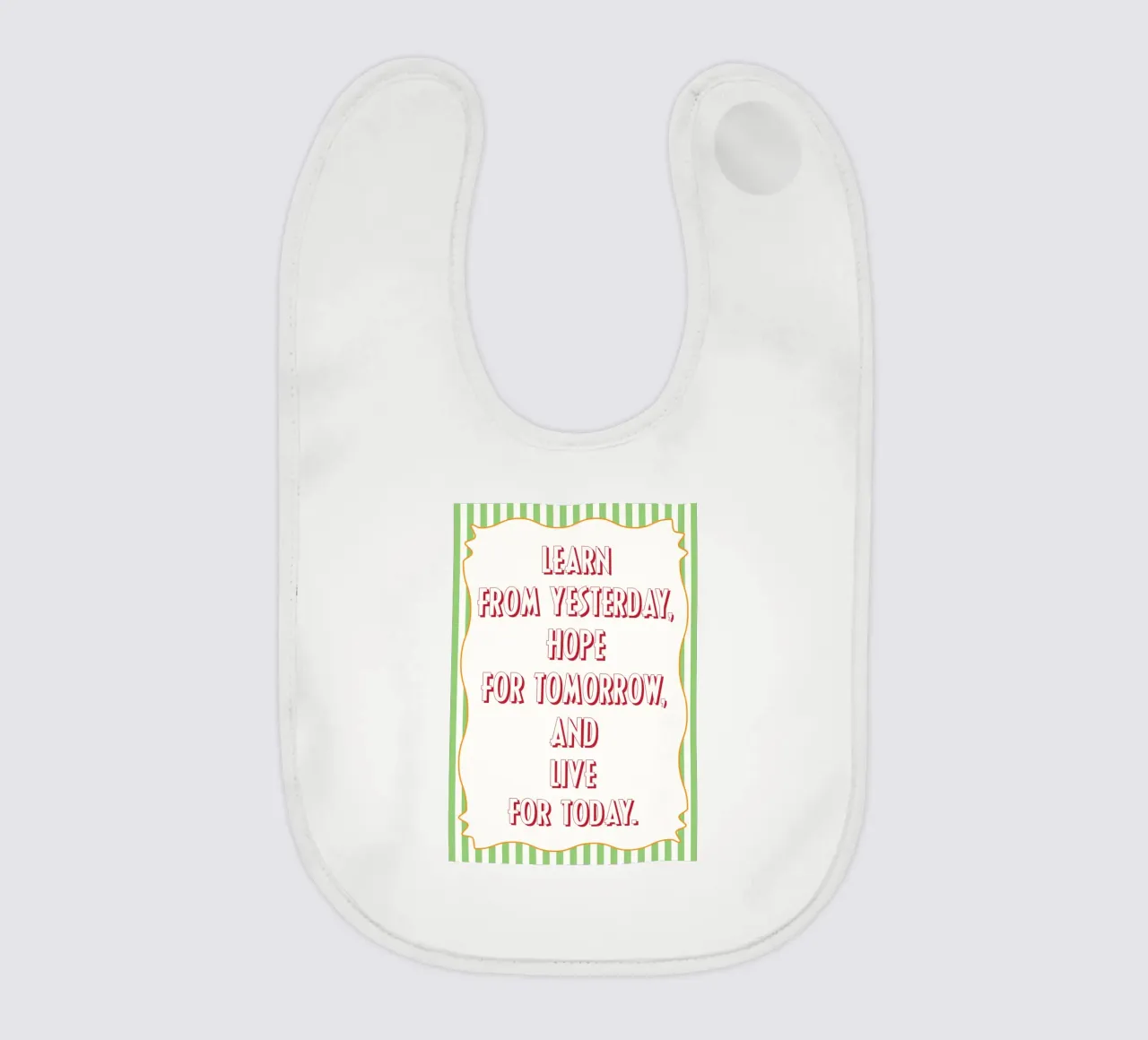 vivere per oggi bavaglino da Shillas