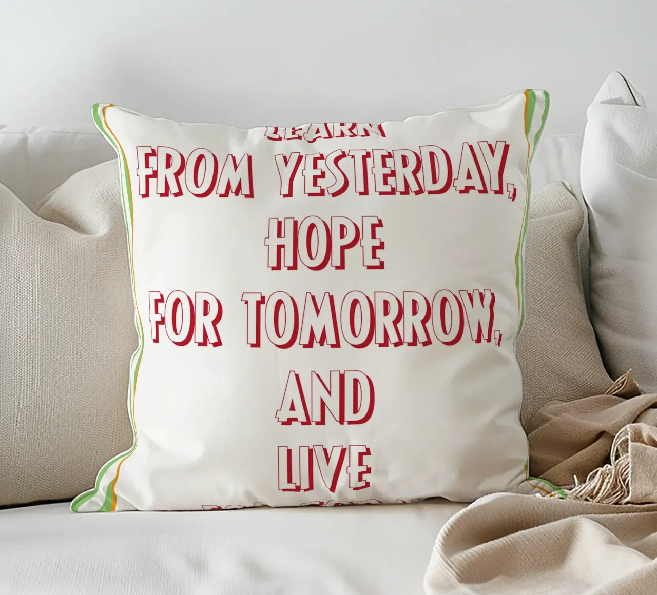 vivere per oggi cuscino da Shillas