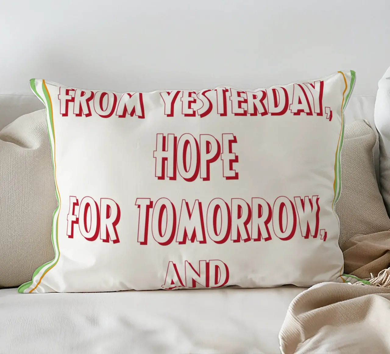 vivere per oggi cuscino da Shillas