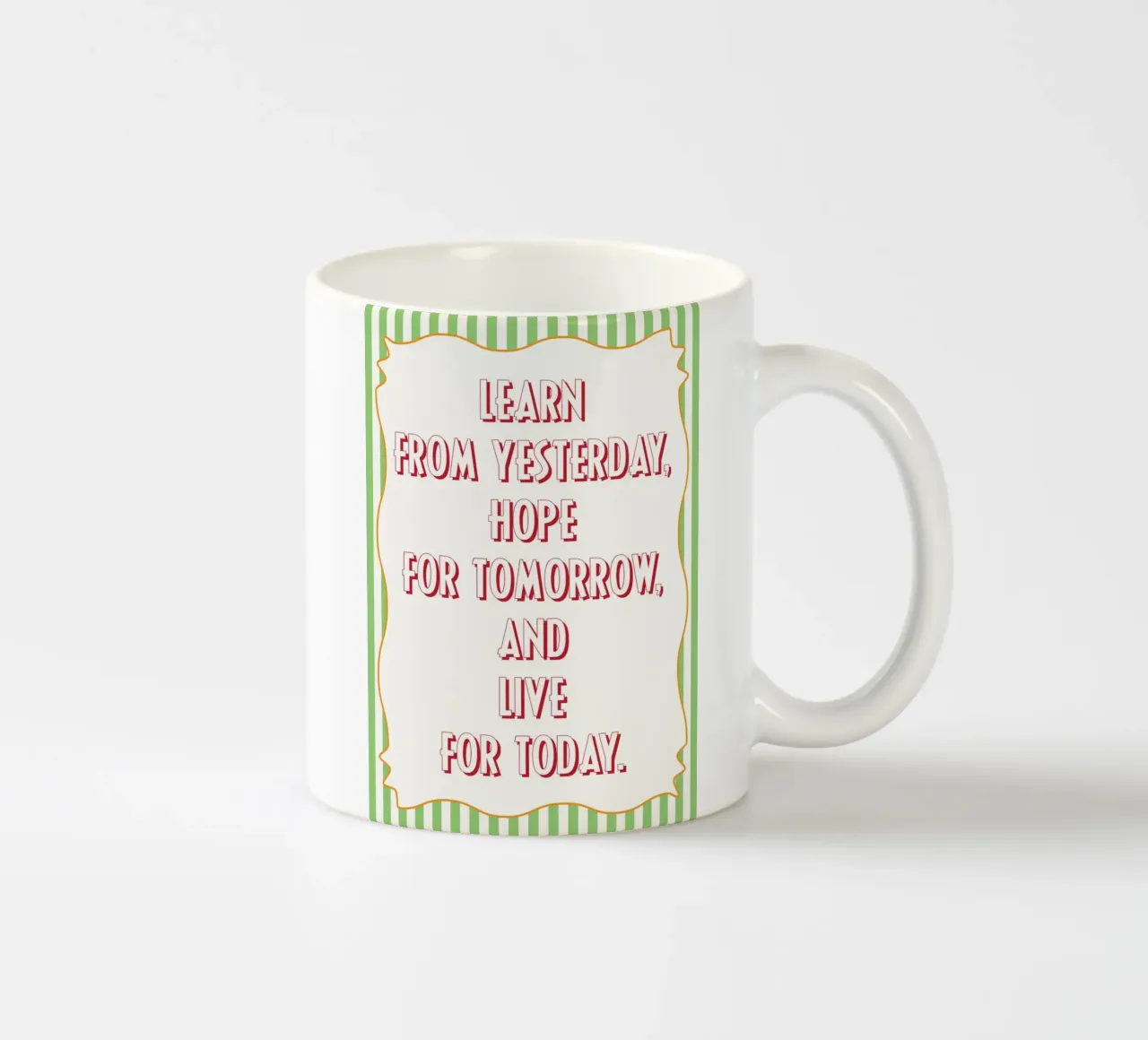 vivere per oggi tazza in ceramica da Shillas